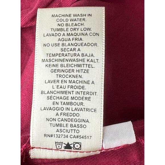 Cloth & Stone Anthropologie Top Womens XS Spiced Wine Red Cropped Tie Front Boho - Picture 8 of 8